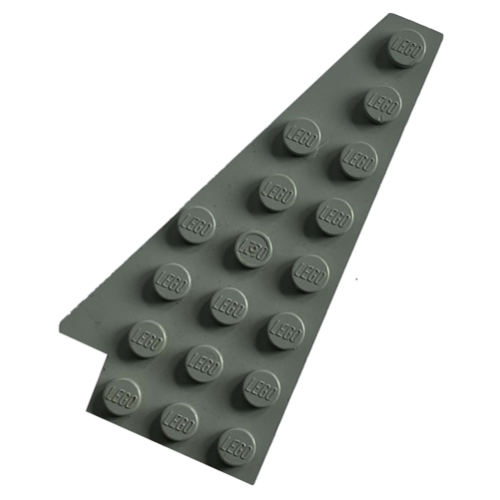 Wedge, Plate 8 × 4 Wing Left without Underside Stud Notch Light Gray