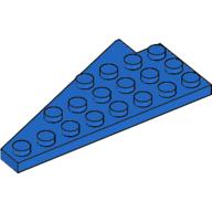 Wedge Plate 8 × 4 Wing Right with Stud Notch Blue