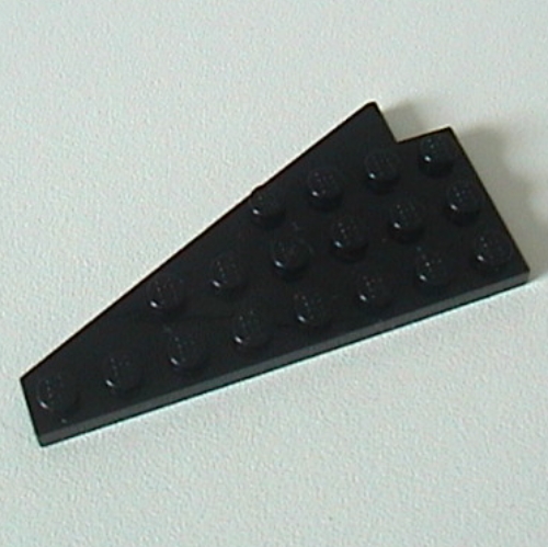 Wedge Plate 8 × 4 Wing Right without Stud Notch Black