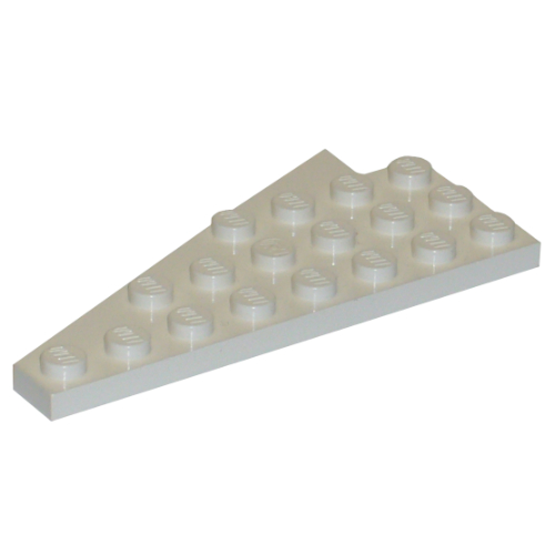 Wedge Plate 8 × 4 Wing Right without Stud Notch White