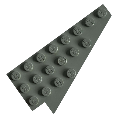Wedge Plate 8 × 4 Wing Right without Stud Notch Light Gray