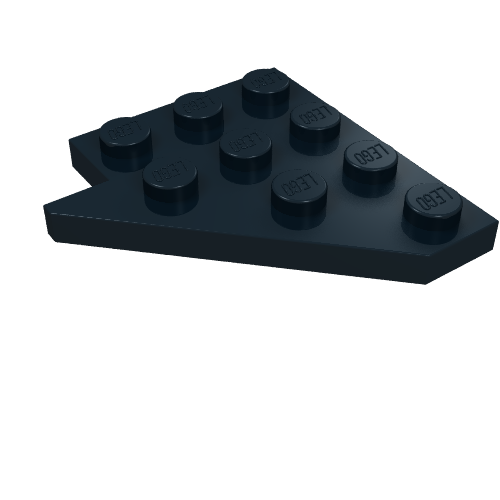 Wedge Plate 4 × 4 Wing Right Black