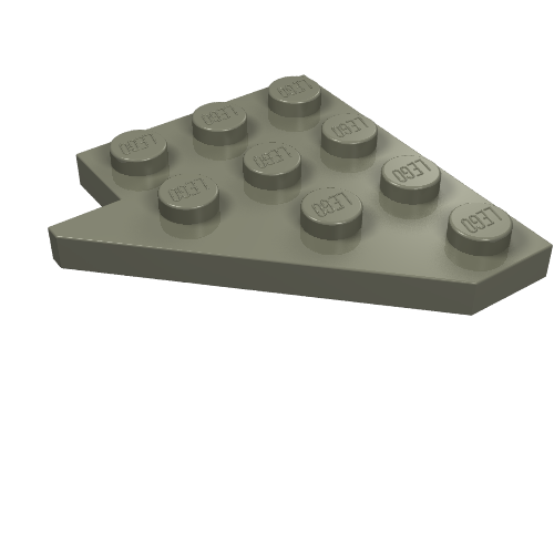 Wedge Plate 4 × 4 Wing Right Dark Gray