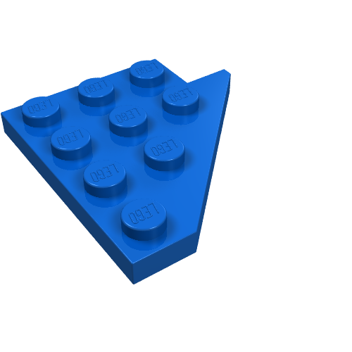 Wedge Plate 4 × 4 Wing Left Blue