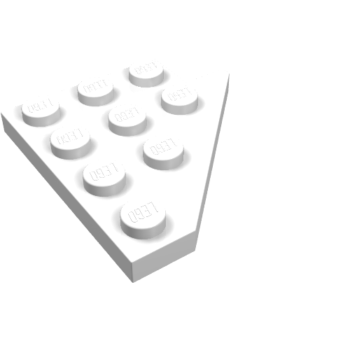 Wedge Plate 4 × 4 Wing Left White