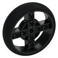 Wheel 57 × 14 with 4 Spokes with 2 Holes and Black Integral Tire Schwarz