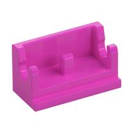 Hinge Brick 1 × 2 Base Dunkelrosa