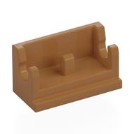 Hinge Brick 1 × 2 Base Medium Nougat
