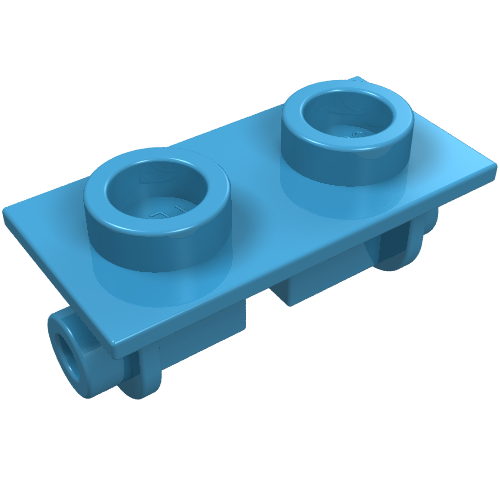 Hinge Brick 1 × 2 Top Plate Thin Maersk Blue
