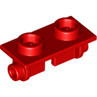 Hinge Brick 1 × 2 Top Plate Thin Red