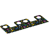 Hipwear Skirt, 4 Holes with Multi-color Stars and Shapes Print [10mm] Schwarz
