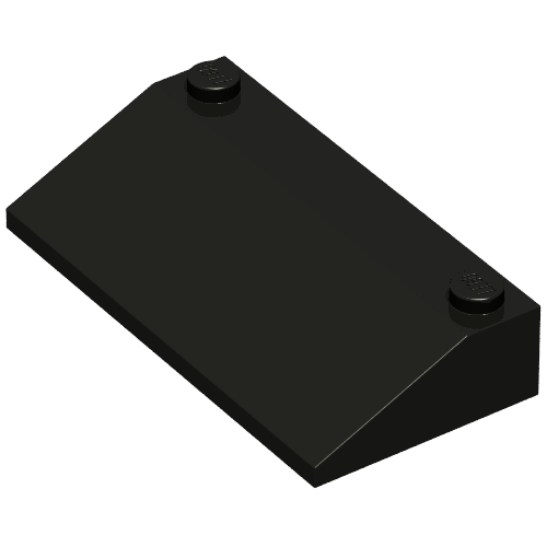 Brick Sloped 33° 3 × 6 Black