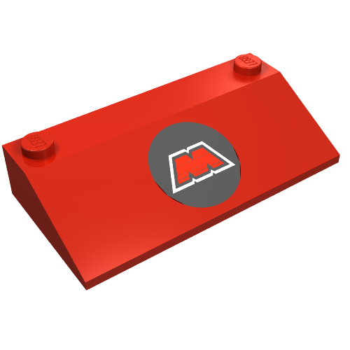Brick Sloped 33° 3 × 6 with MTron Logo Print Rot