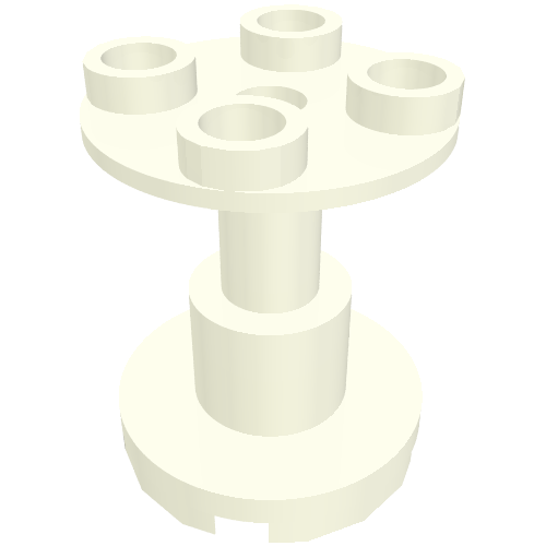 Support Round 2 × 2 × 2 Stand with Blocked Center Hole White