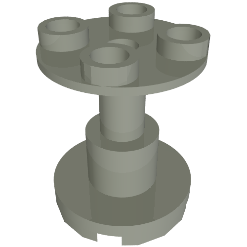 Support Round 2 × 2 × 2 Stand with Blocked Center Hole Hellgrau