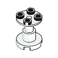 Support Round 2 × 2 × 2 Stand with Reach-Through Center Hole White