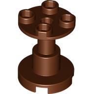 Support Round 2 × 2 × 2 Stand with Reach-Through Center Hole Reddish Brown