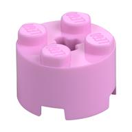 Brick Round 2 × 2 with Axle Hole Bright Pink