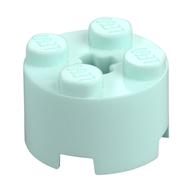 Brick Round 2 × 2 with Axle Hole Light Aqua