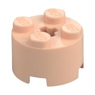 Brick Round 2 × 2 with Axle Hole Light Nougat