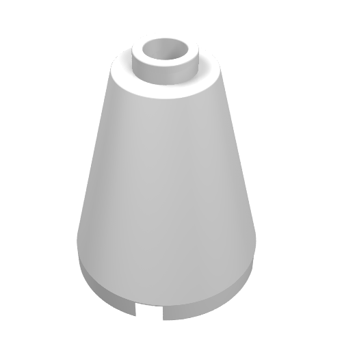 Cone 2 × 2 × 2, Blocked Open Stud White