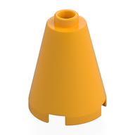 Cone 2 × 2 × 2, Open Stud Bright Light Orange