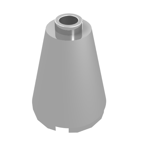 Cone 2 × 2 × 2, Open Stud Chrome Silver