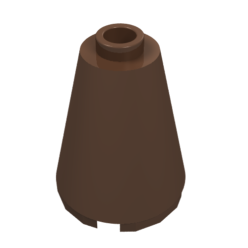 Cone 2 × 2 × 2, Open Stud Brown