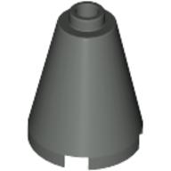 Cone 2 × 2 × 2, Open Stud Dark Gray