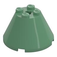 Cone 4 × 4 × 2, Axle Hole [Plain] Sandgrün