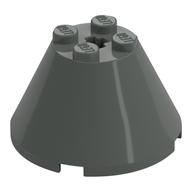 Cone 4 × 4 × 2, Axle Hole [Plain] Dark Gray