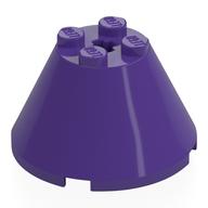 Cone 4 × 4 × 2, Axle Hole [Plain] Dark Purple