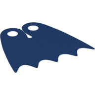 Neckwear Cape, Scalloped 5 Points, Tear-Drop Neck Cut [Spongy Stretchable Fabric] Dark Blue