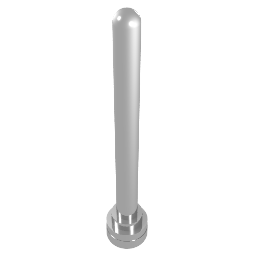 Antenna 1 × 4 with Rounded Top Chrome Silver