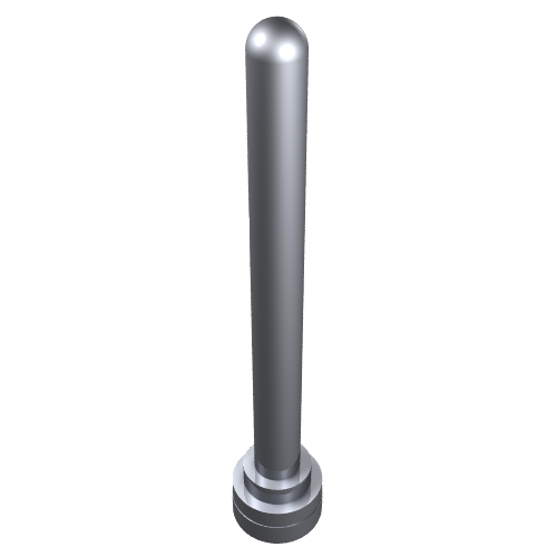 Antenna 1 × 4 with Rounded Top Metallic-Silber