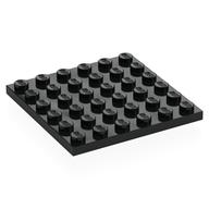Platte 6 × 6 Schwarz