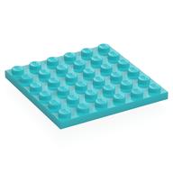 Plate 6 × 6 Medium Azure
