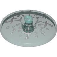 Dish 4 × 4 Inverted [Radar] with White Fountain Spray Print Trans-Light Blue