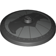 Dish 4 × 4 Inverted [Radar] with Black Bat on Silver Background Batman Logo (Bat Signal) Pattern Black