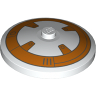 Dish 4 × 4 Inverted [Radar] with BB-8 Droid Print White