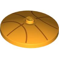 Dish 4 × 4 Inverted [Radar] with Basketball Lines Print Leuchtendes Hellorange