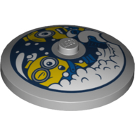 Dish 4 × 4 Inverted [Radar] with Minions in Washing Machine Print Hellblaugrau