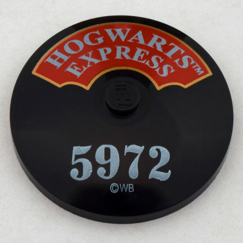 Dish 4 × 4 Inverted [Radar] with Hogwarts Express and '5972' Print in Black