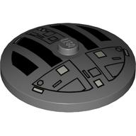 Dish 4 × 4 Inverted [Radar] with TIE Hatch Print Dunkelblaugrau