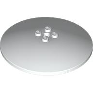 Dish 8 × 8 Inverted [Radar], Solid Studs, Rounded Anti-stud Underside Weiß