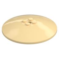 Dish 8 × 8 Inverted [Radar], Solid Studs, Rounded Anti-stud Underside Beige