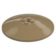 Dish 8 × 8 Inverted [Radar], Solid Studs, Rounded Anti-stud Underside Dark Tan