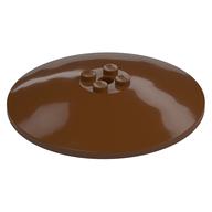 Dish 8 × 8 Inverted [Radar], Solid Studs, Rounded Anti-stud Underside Rotbraun
