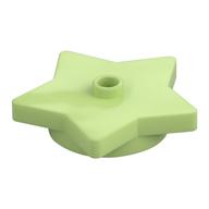 Plate Special 5-Point Star 4 × 4 2/3 with One Stud Yellowish Green