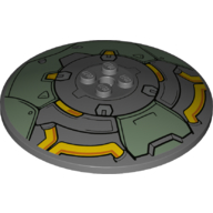 Dish 8 × 8 Inverted [Radar] with Overwatch Wrecking Ball with Sand Green Background print Dark Bluish Gray